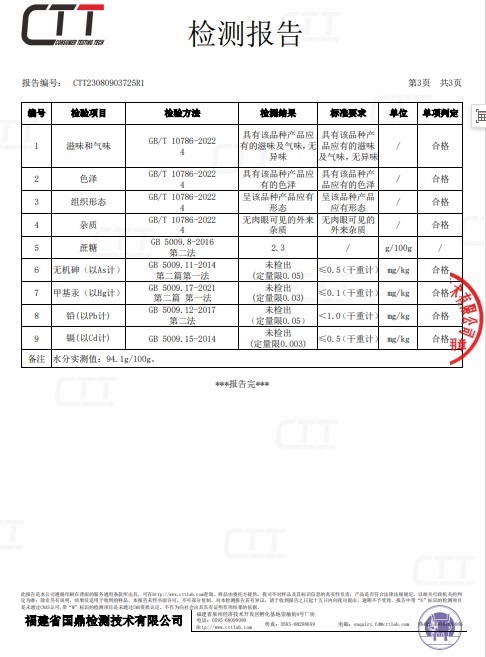 福建旭帆健康即食银耳检测报告P3