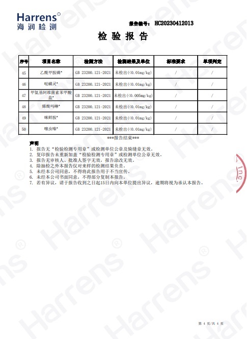 西双版纳茂果贝贝南瓜检测报告P6
